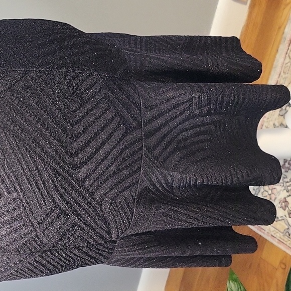 Charlotte Russe Black Sleeveless Sparkly Stretchy Mini Dress - Size L - Picture 5 of 6